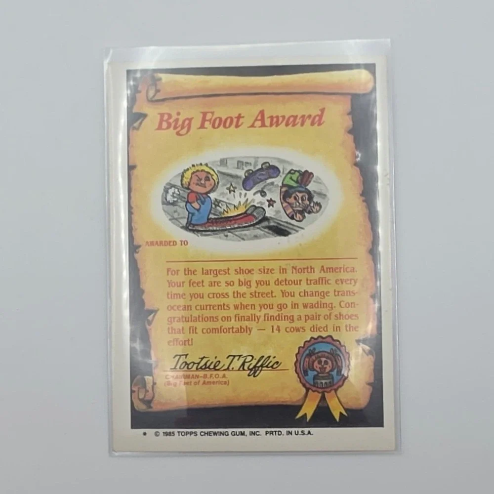 Topps Garbage Pail Kids OS2 Rob Slob 52b Multi Fair 1985 Series 2 Sticker Card